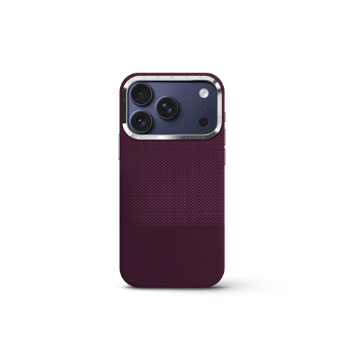 iPhone Case 17 & 18 - Vegan Leather - Burgundy
