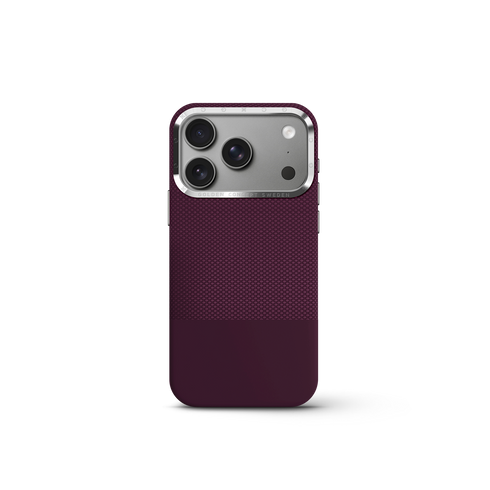 iPhone Case 17 & 18 - Vegan Leather - Burgundy