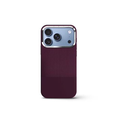 iPhone Case 17 & 18 - Vegan Leather - Burgundy
