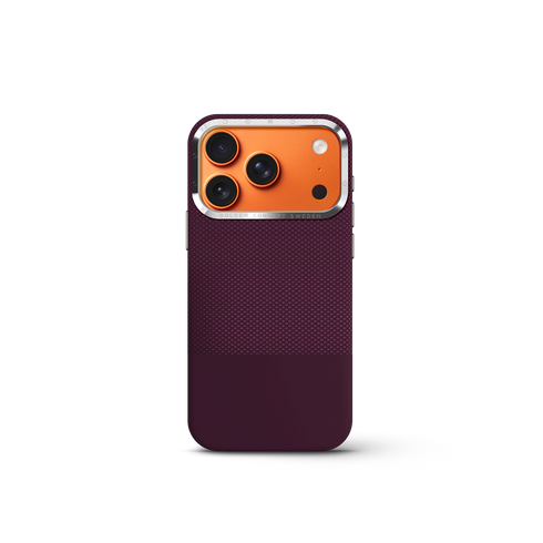 iPhone Case 17 & 18 - Vegan Leather - Burgundy