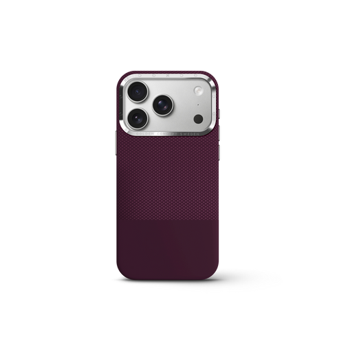 iPhone Case 17 & 18 - Vegan Leather - Burgundy