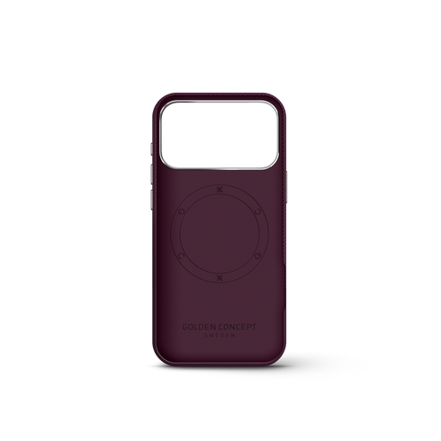 iPhone Case 17 & 18 - Vegan Leather - Burgundy