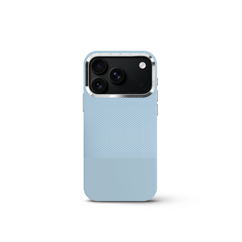 iPhone Case 17 & 18 - Vegan Leather - Light Blue