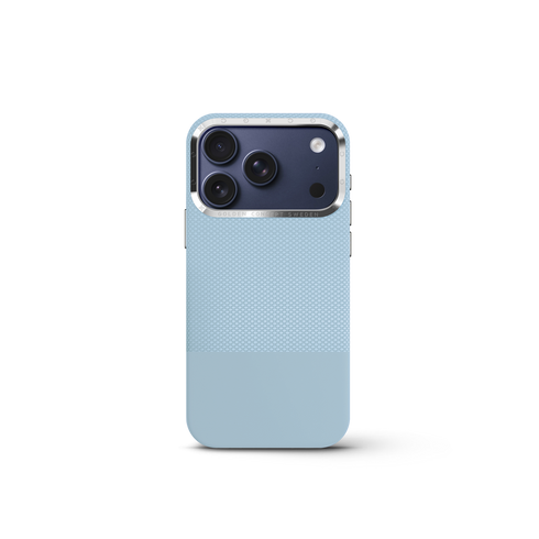 iPhone Case 17 & 18 - Vegan Leather - Light Blue