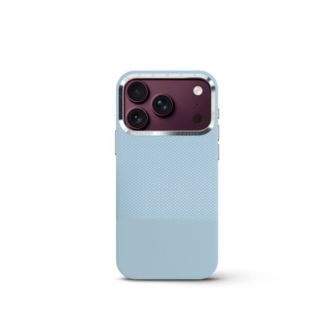 iPhone Case 17 & 18 - Vegan Leather - Light Blue