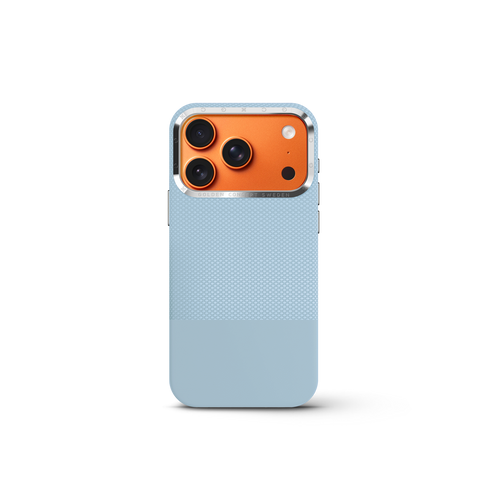 iPhone Case 17 & 18 - Vegan Leather - Light Blue