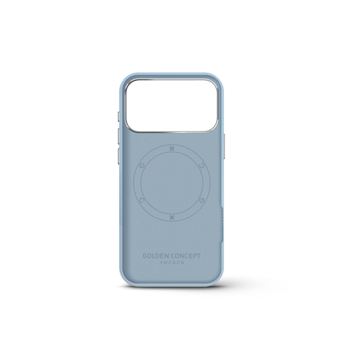 iPhone Case 17 & 18 - Vegan Leather - Light Blue