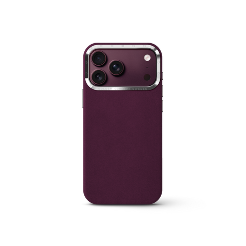 iPhone Case 17 & 18 - Alcantara - Burgundy