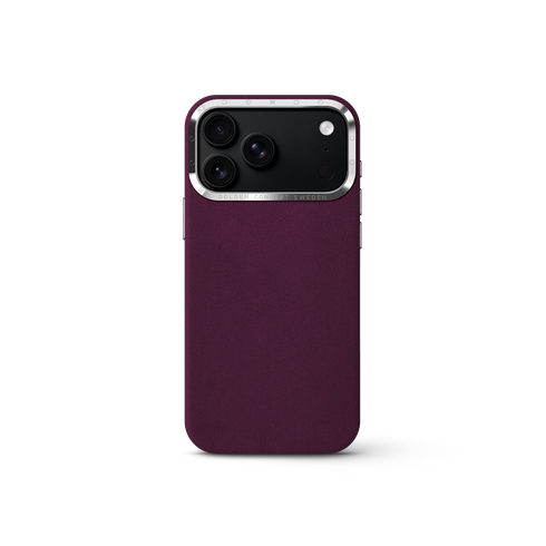iPhone Case 17 & 18 - Alcantara - Burgundy