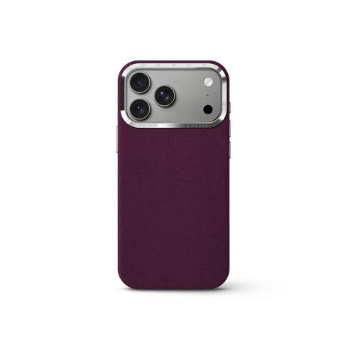 iPhone Case 17 & 18 - Alcantara - Burgundy