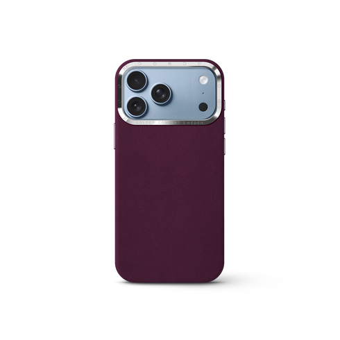 iPhone Case 17 & 18 - Alcantara - Burgundy