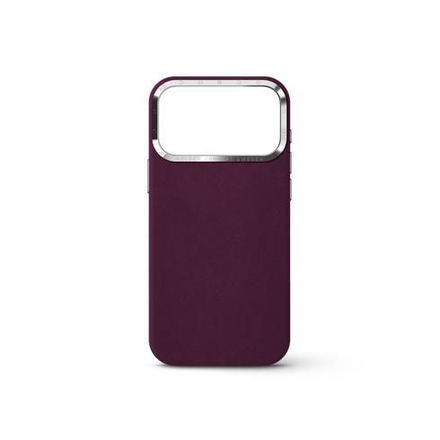 iPhone Case 17 & 18 - Alcantara - Burgundy