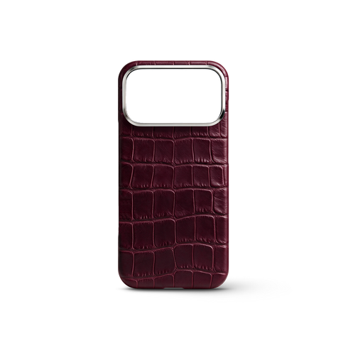 iPhone Case 17 & 18 - Alligator - Burgundy