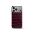 iPhone Case 17 & 18 - Alligator - Burgundy