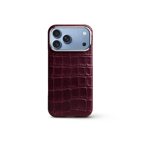 iPhone Case 17 & 18 - Alligator - Burgundy