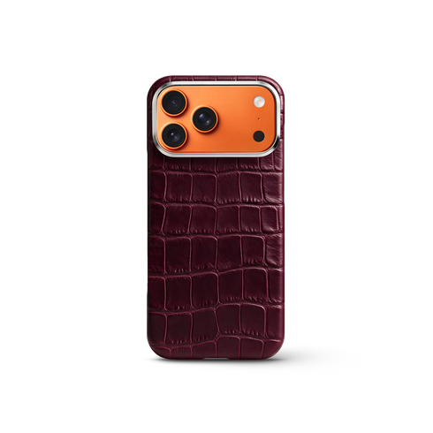 iPhone Case 17 & 18 - Alligator - Burgundy