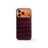 iPhone Case 17 & 18 - Alligator - Burgundy