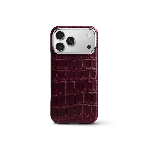 iPhone Case 17 & 18 - Alligator - Burgundy