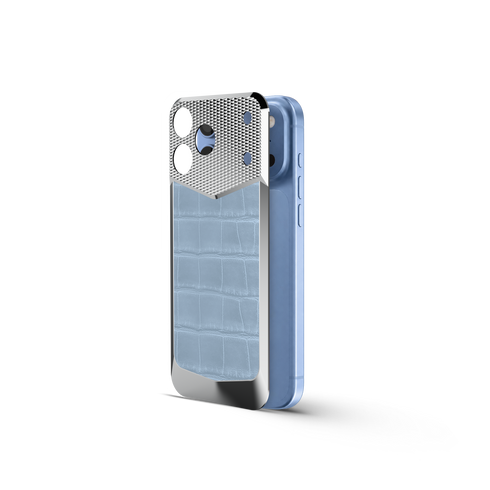 iPhone Case / EV18 - Magnetic Shield Alligator Edition - Light Blue