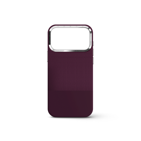 iPhone Case 17 & 18 - Vegan Leather - Burgundy