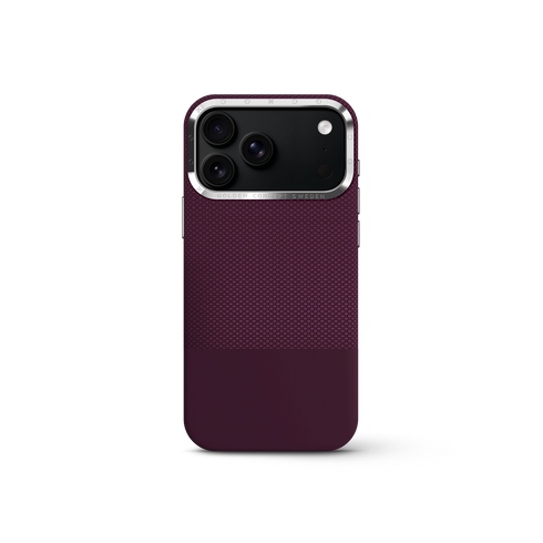 iPhone Case 17 & 18 - Vegan Leather - Burgundy