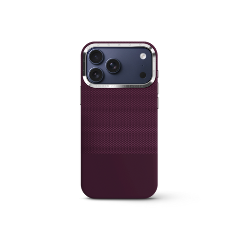 iPhone Case 17 & 18 - Vegan Leather - Burgundy