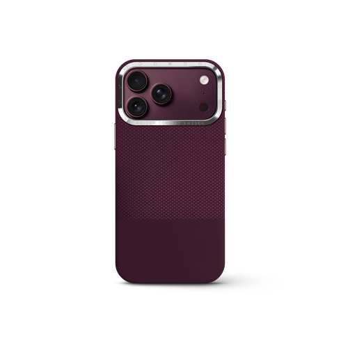 iPhone Case 17 & 18 - Vegan Leather - Burgundy