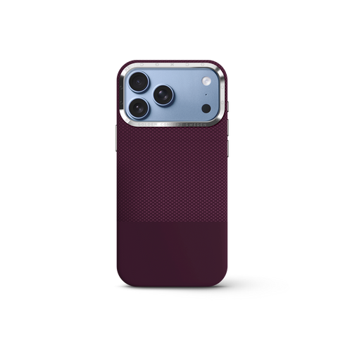 iPhone Case 17 & 18 - Vegan Leather - Burgundy