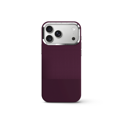 iPhone Case 17 & 18 - Vegan Leather - Burgundy
