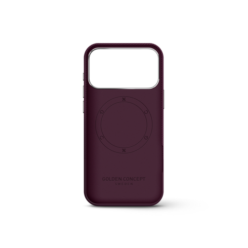 iPhone Case 17 & 18 - Vegan Leather - Burgundy
