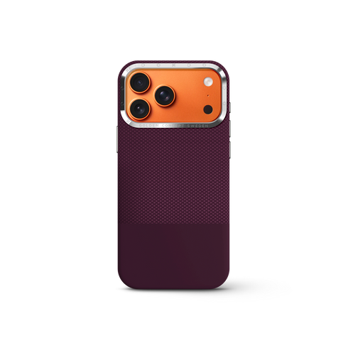 iPhone Case 17 & 18 - Vegan Leather - Burgundy