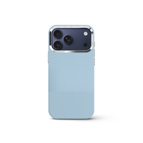 iPhone Case 17 & 18 - Vegan Leather - Light Blue