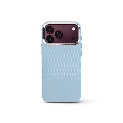 iPhone Case 17 & 18 - Vegan Leather - Light Blue