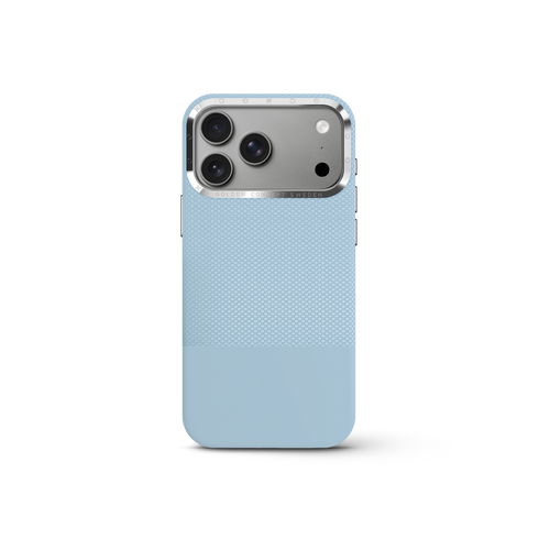 iPhone Case 17 & 18 - Vegan Leather - Light Blue
