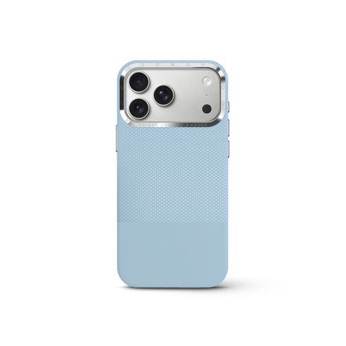 iPhone Case 17 & 18 - Vegan Leather - Light Blue