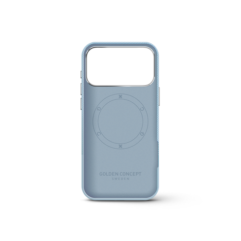iPhone Case 17 & 18 - Vegan Leather - Light Blue